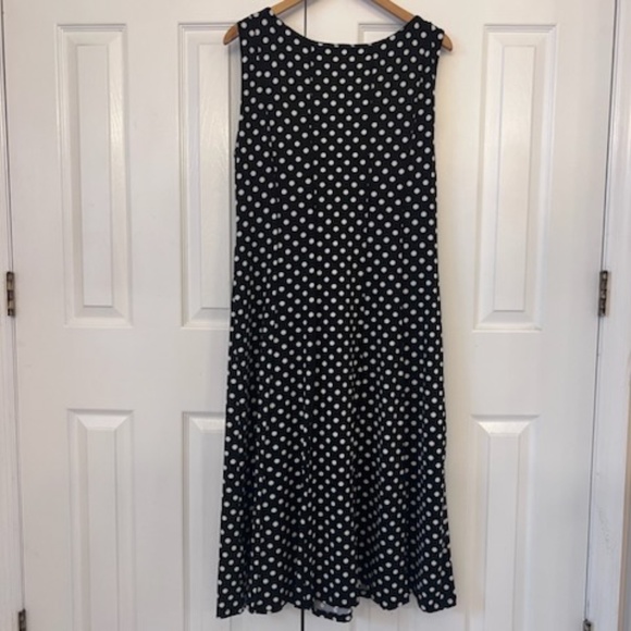 Perceptions Polka Dot Dress A Line Black White 16 - Picture 10 of 16